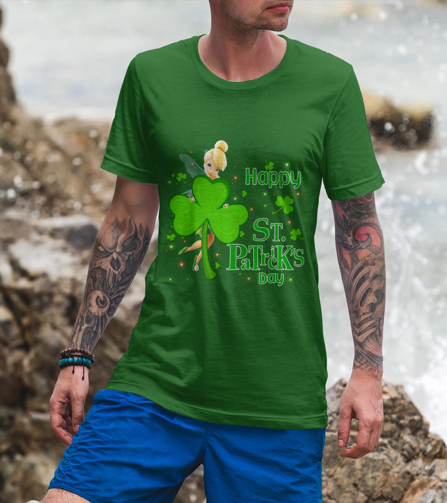 Happy St. Patrick's Day Tinkerbell Shamrock T-Shirt
