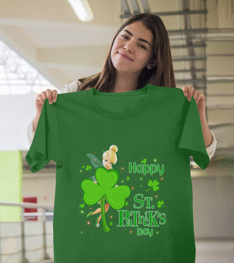 Happy St. Patrick's Day Tinkerbell Shamrock T-Shirt