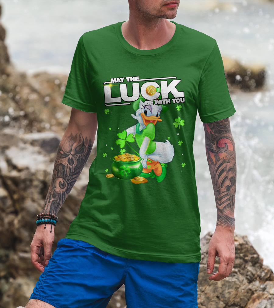 May The Luck Be With You Daisy Luck St Patrick's Day T-Shirt