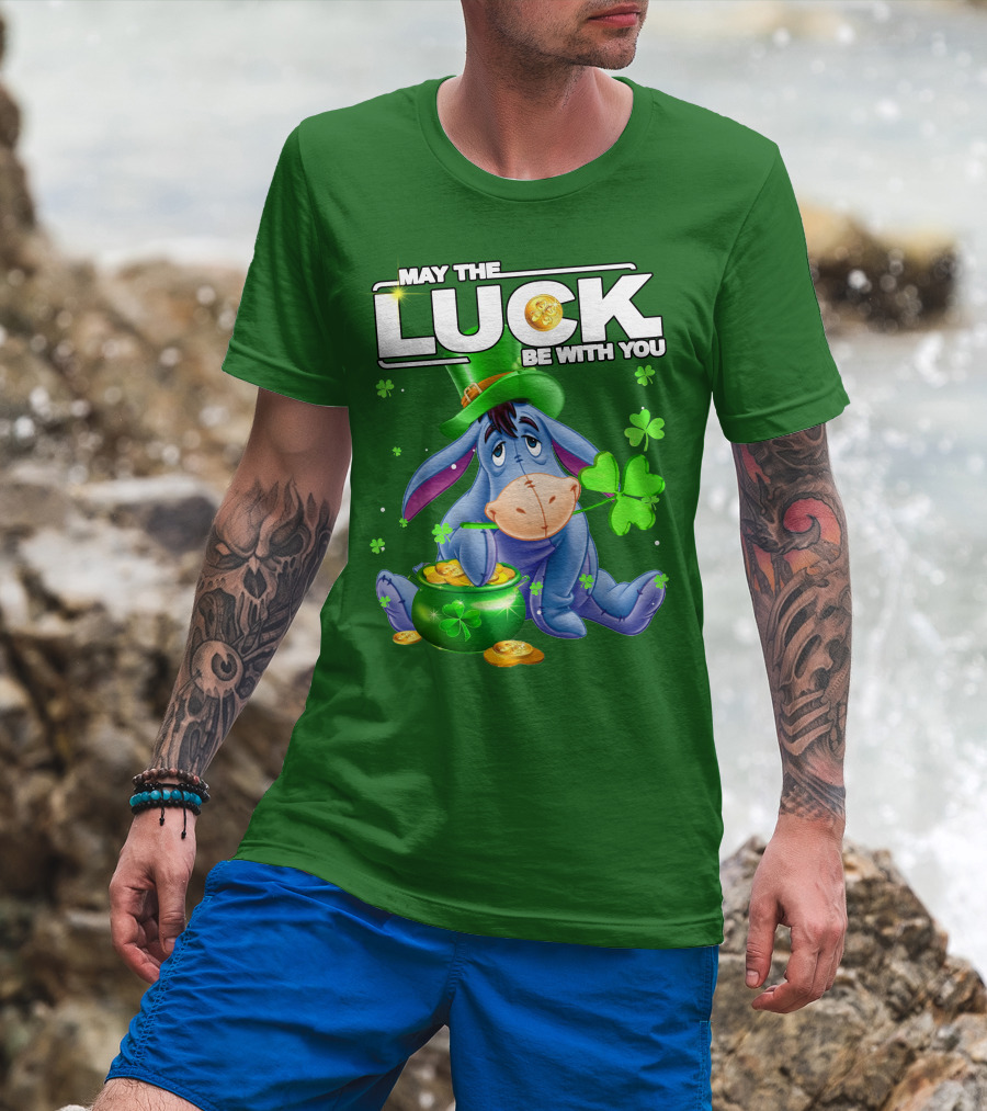 May The Luck Be With You Eeyore St Patrick's Day T-Shirt