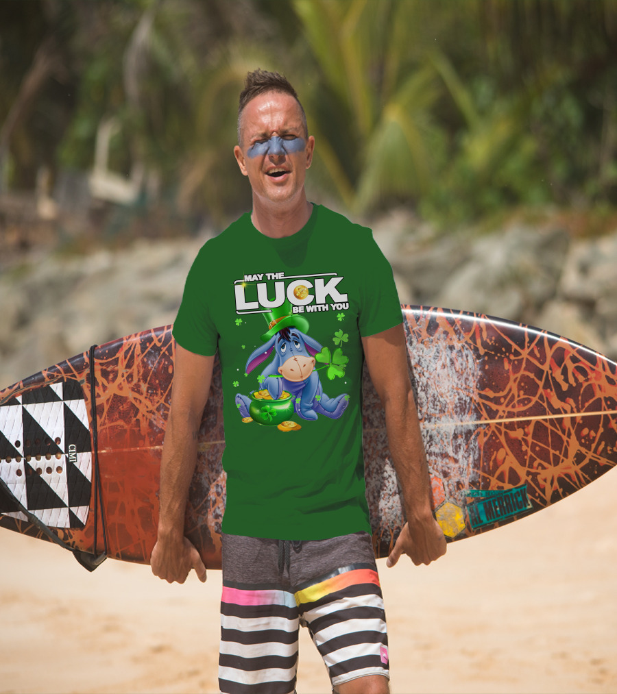May The Luck Be With You Eeyore St Patrick's Day T-Shirt