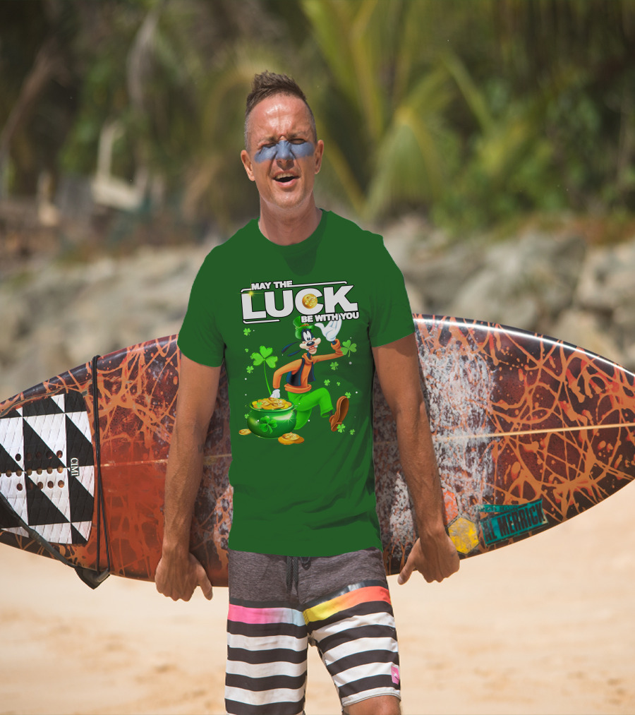 May The Luck Be With You Goofy St Patrick's Day T-Shirt