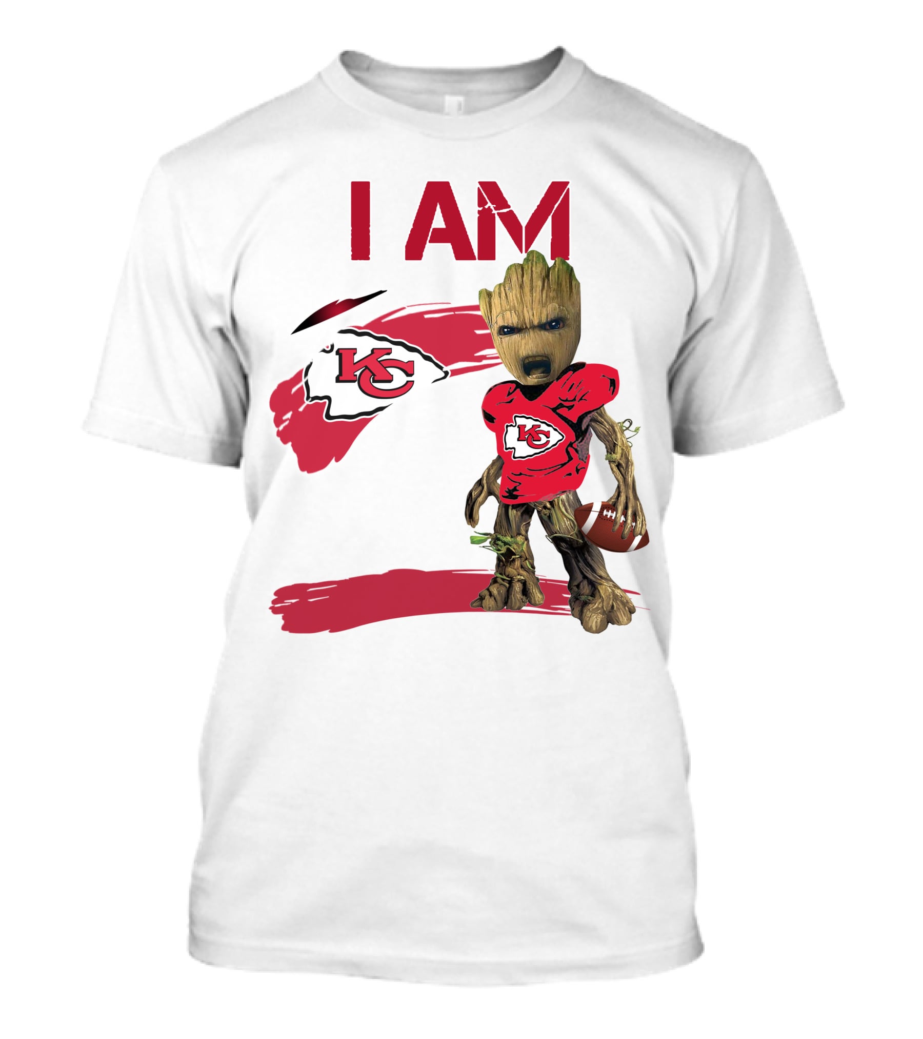 I AM KC Chiefs Groot Football T-Shirt