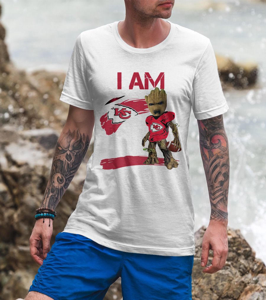 I AM KC Chiefs Groot Football T-Shirt