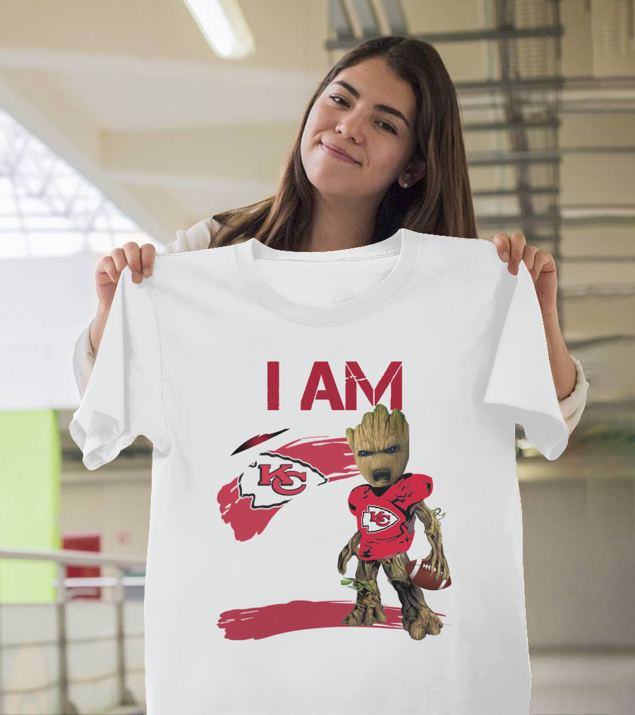 I AM KC Chiefs Groot Football T-Shirt