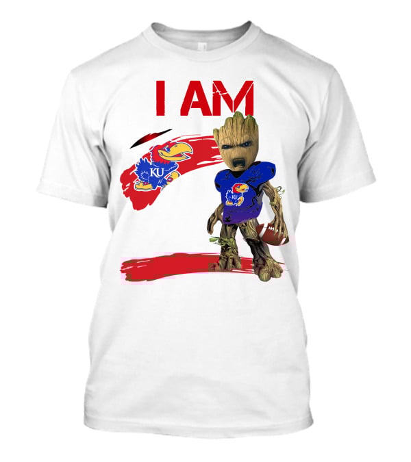 I AM KU Jayhawks Football Groot T-Shirt