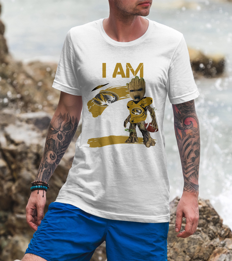 I AM Missouri Football Tiger Groot T-Shirt