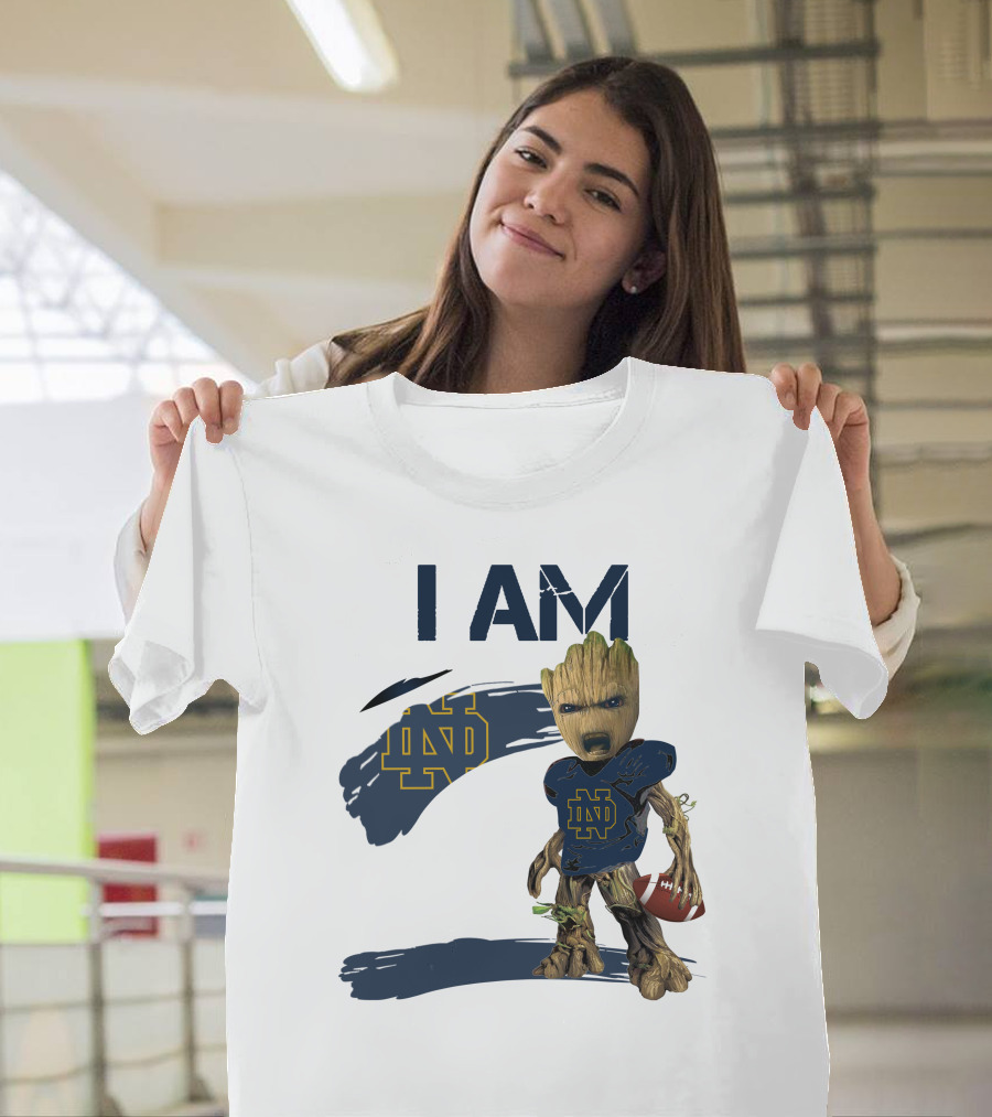 I AM Notre Dame ND Football Groot T-Shirt