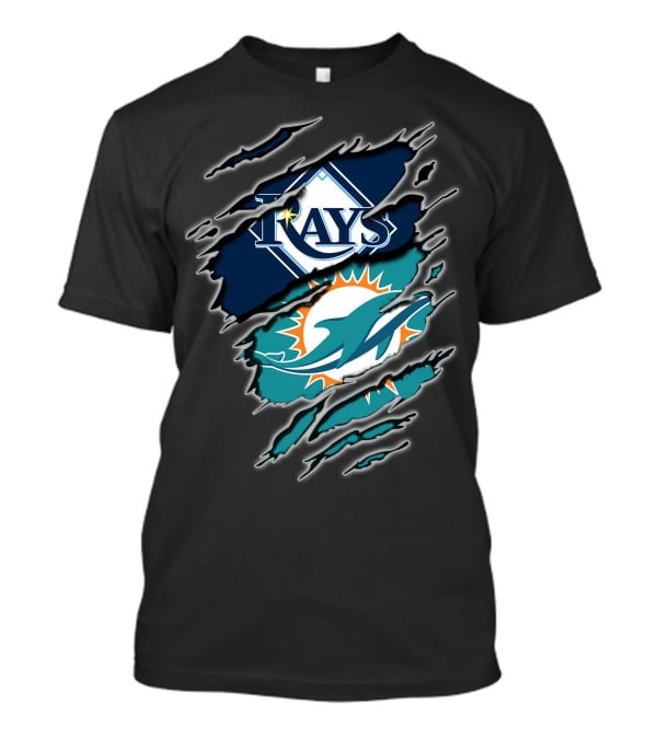 Rays Dolphins Ripped T-Shirt