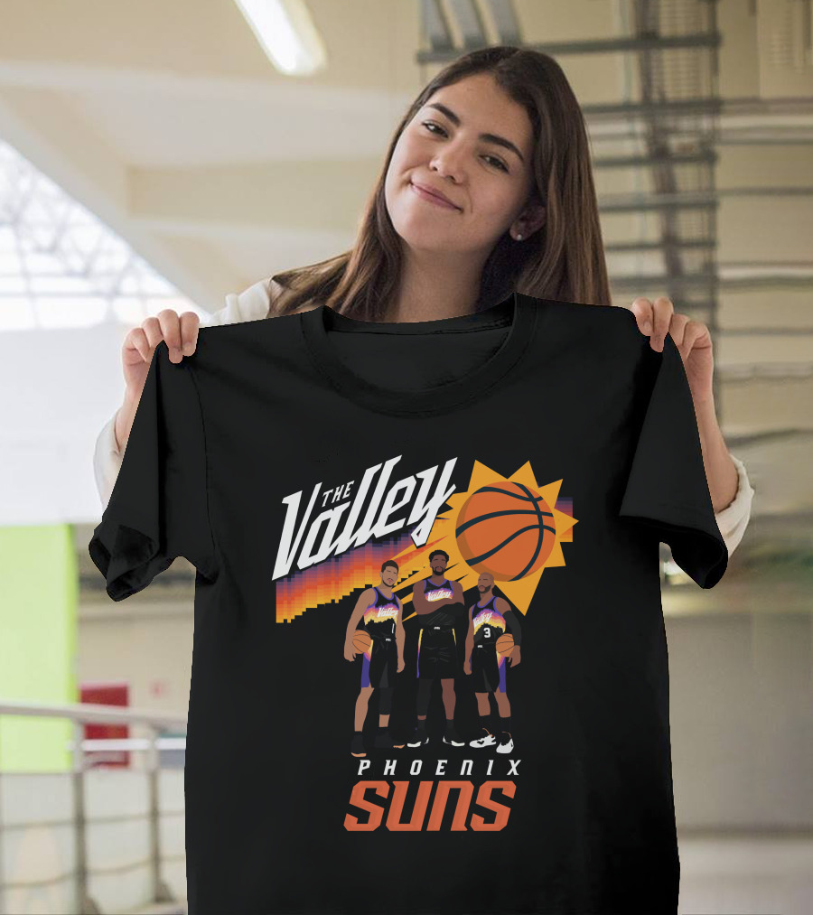 The Valley Phoenix Suns Basketball Trio with Sunburst T-Shirt