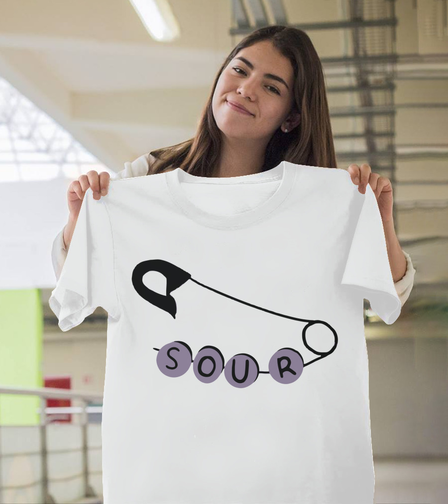 SOUR Safety Pin Pastel Beads T-Shirt