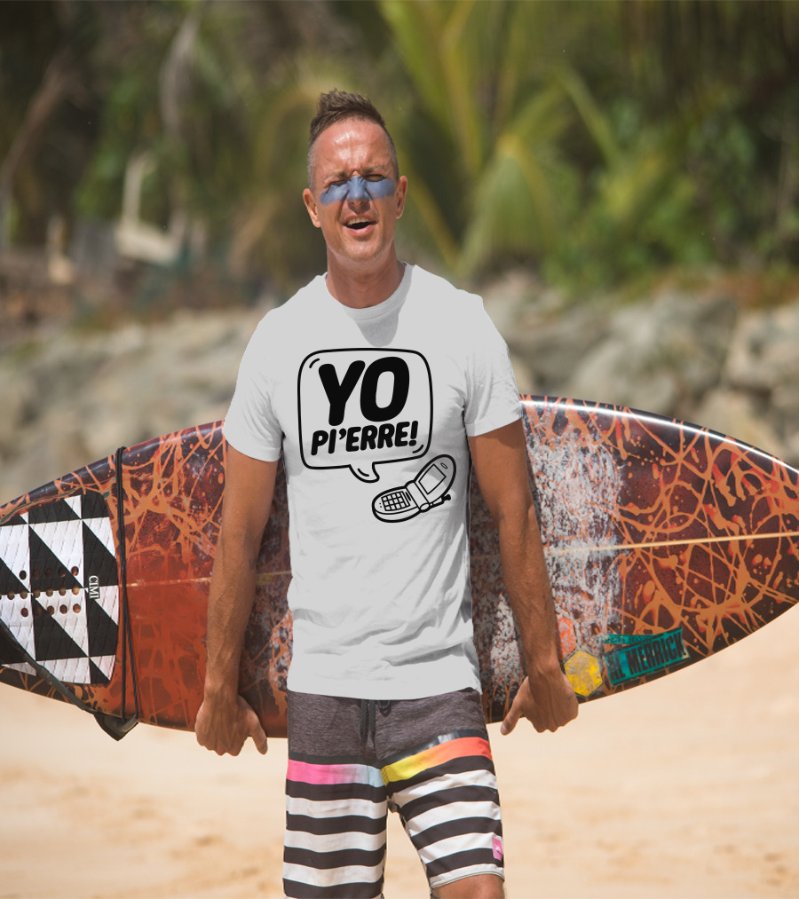 YO Pi'erre Flip Phone Retro Vibe T-Shirt