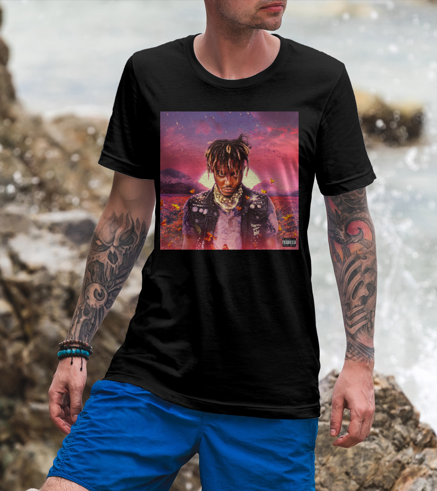 Juice Wrld Legends Never Die Album Cover Parental Advisory T-Shirt