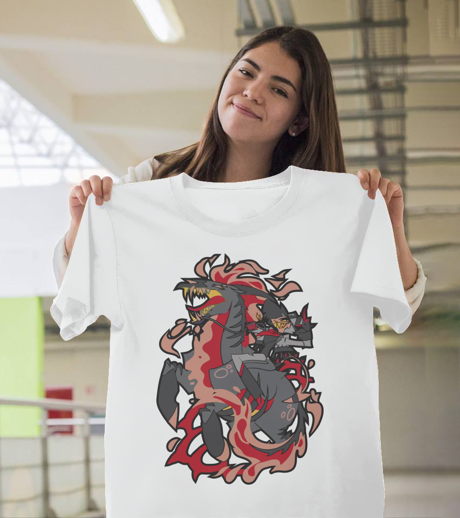 Stolas and Octavia Helluva Boss Demon Horse and Owl Characters T-Shirt