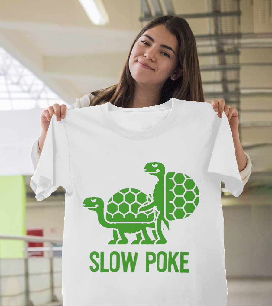 Slow Poke Turtles Hexagonal Pattern Fun T-Shirt