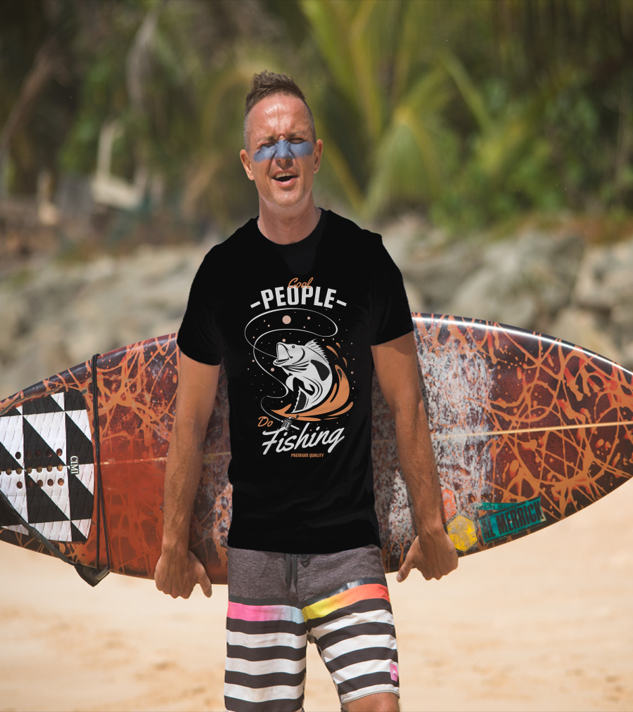 Cool People Do Fishing With Fish And Hook T-Shirt