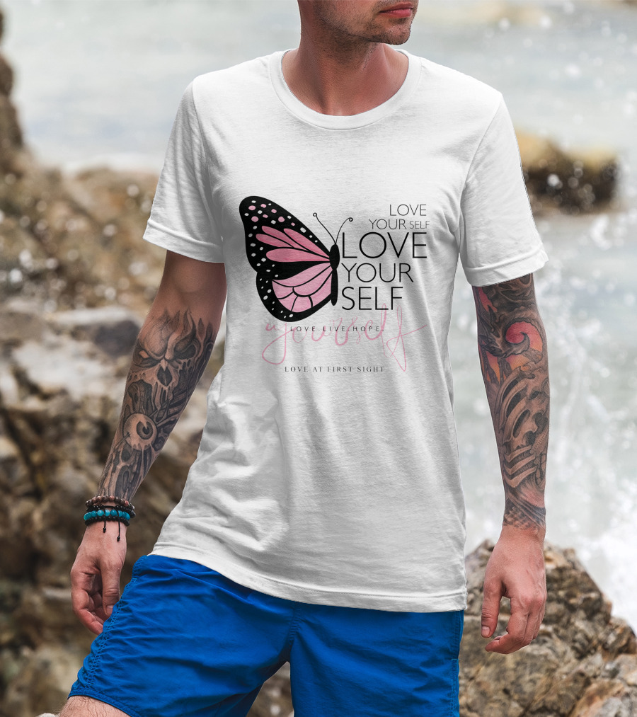 LOVE YOURSELF LOVE YOUR SELF Love Live Hope LOVE AT FIRST SIGHT T-Shirt
