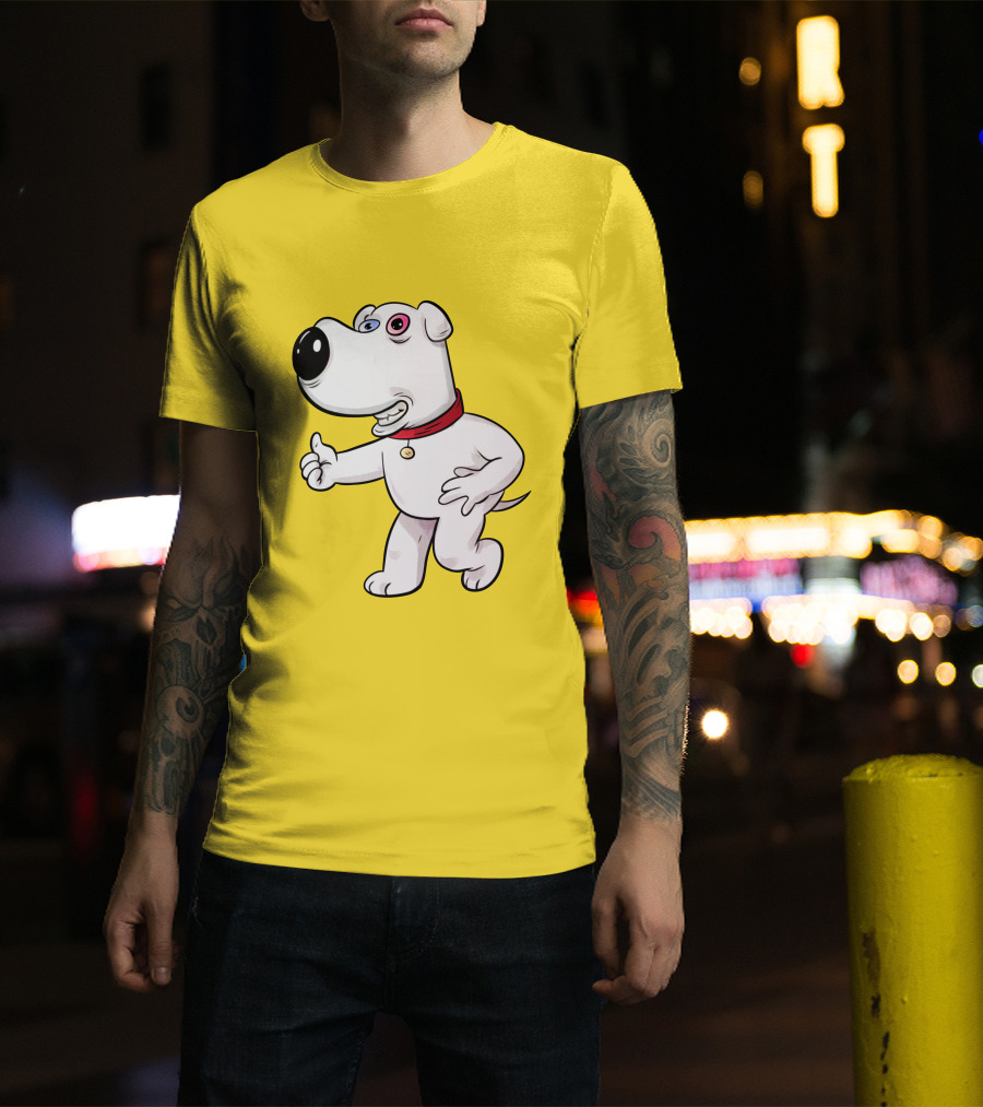 Brian Griffin Psychedelic Style Family Guy Character T-Shirt