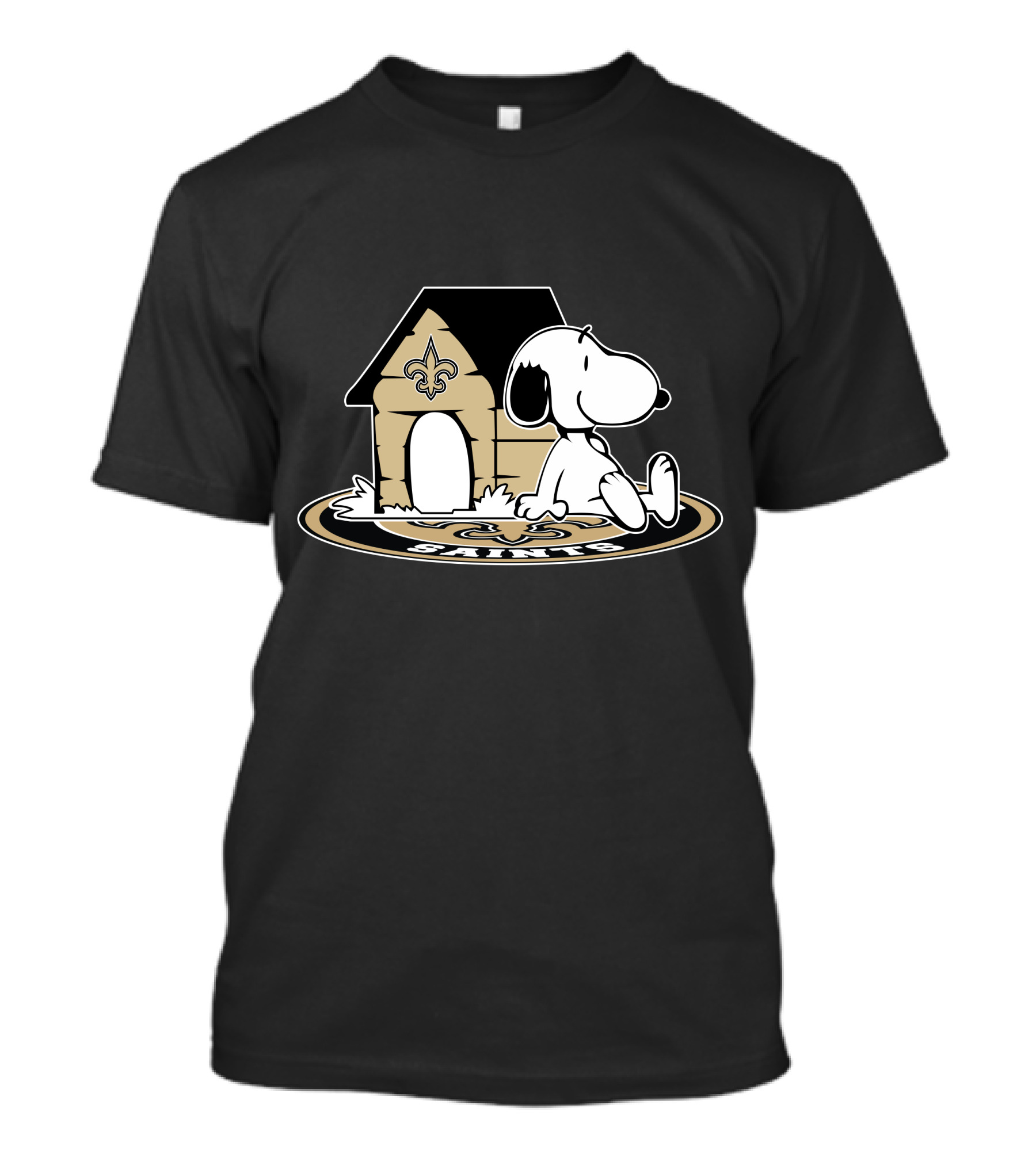 New Orleans Saints Football Fan Now And Forever Peanuts Snoopy Fleur-De-Lis Doghouse T-Shirt