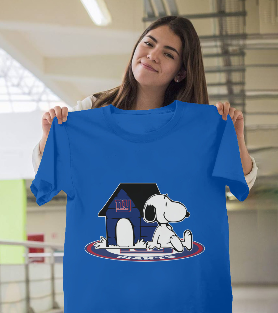 Snoopy New York Giants Football Fan Now And Forever T-Shirt