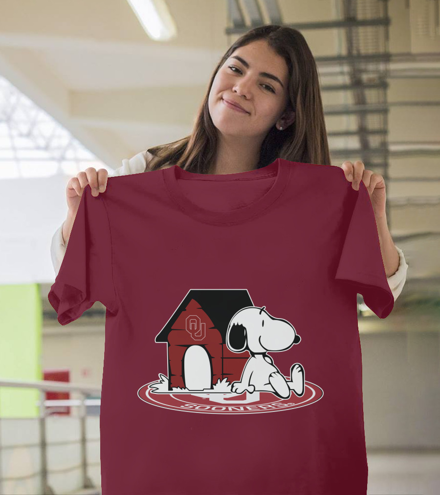 Snoopy Oklahoma Sooners Football Fan Now And Forever T-Shirt