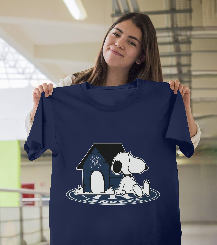 Snoopy New York Yankees Baseball Fan Now And Forever T-Shirt