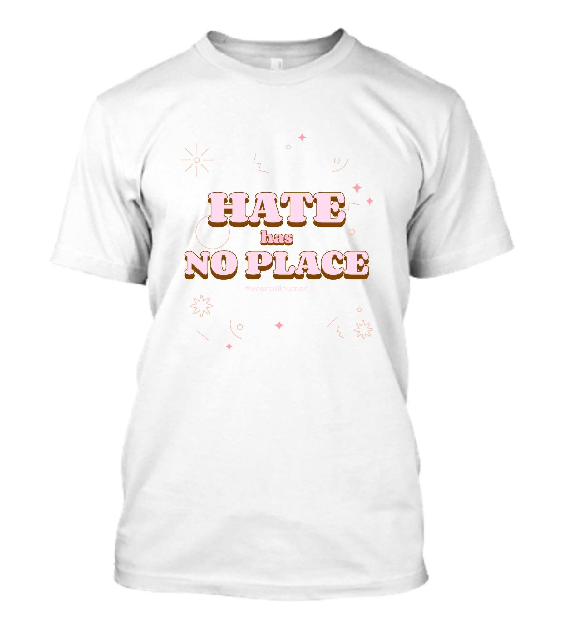 Hate Has No Place #Weareallhuman Asian Hate Awareness T-Shirt