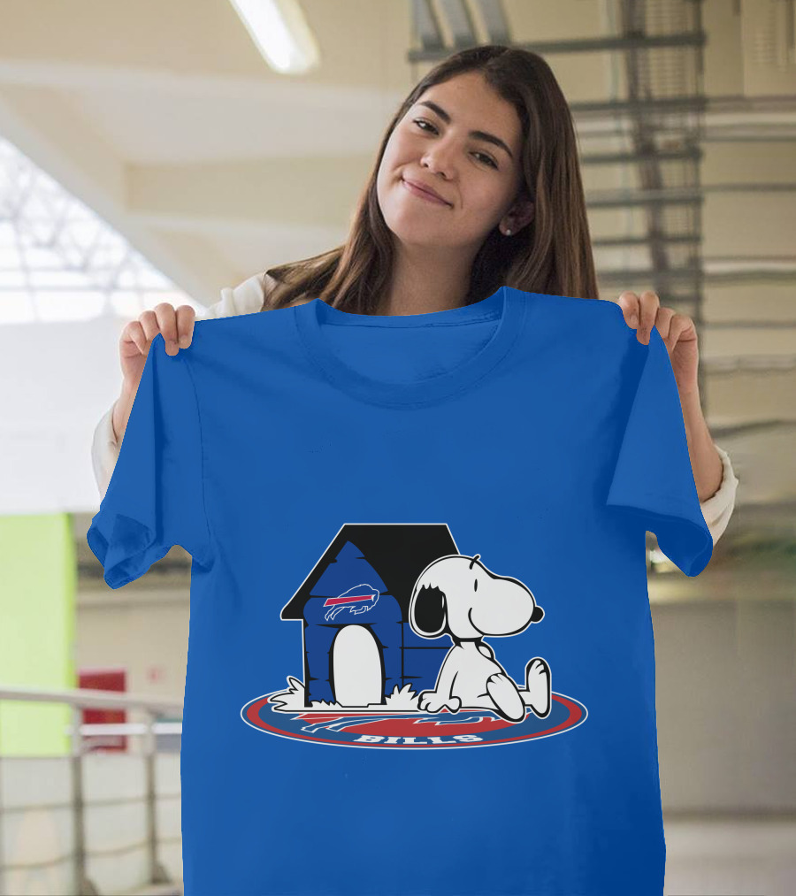 Buffalo Bills Fan Now And Forever Snoopy Doghouse T-Shirt