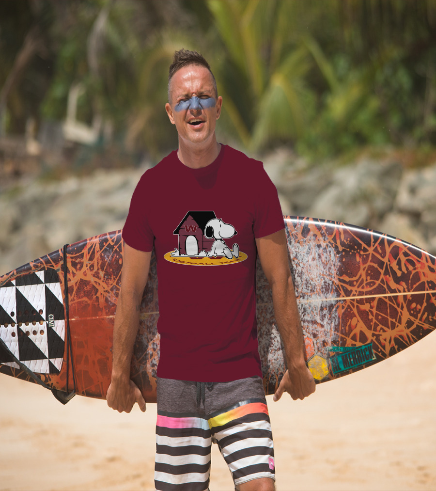 Washington Football Team Snoopy Doghouse Now And Forever T-Shirt