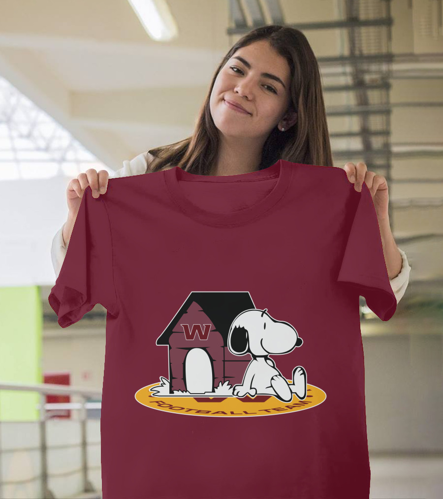 Washington Football Team Snoopy Doghouse Now and Forever T-Shirt