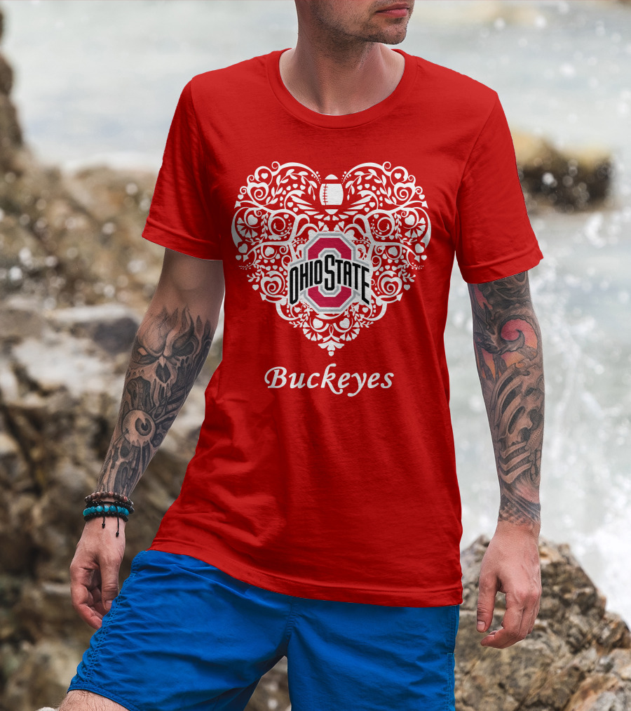 Ohio State Buckeyes Heart T-Shirt