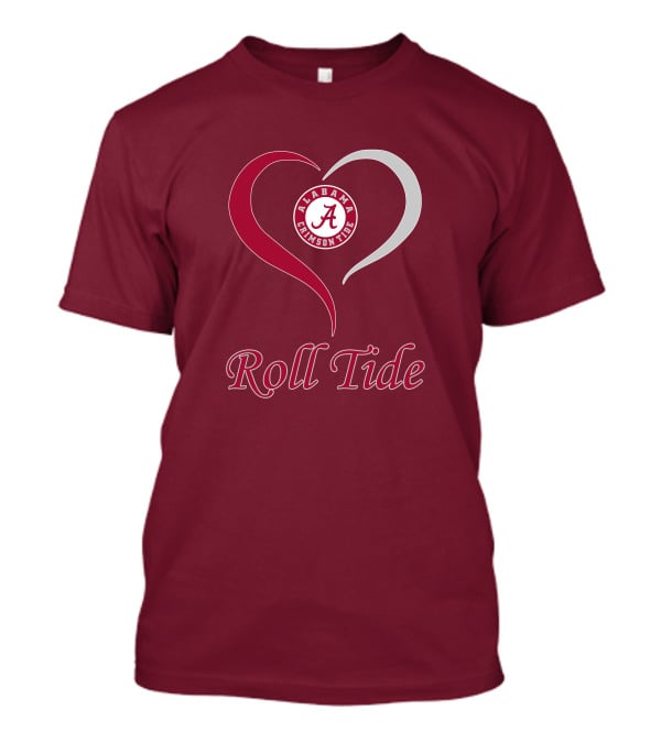 Alabama Crimson Tide Heart Roll Tide T-Shirt
