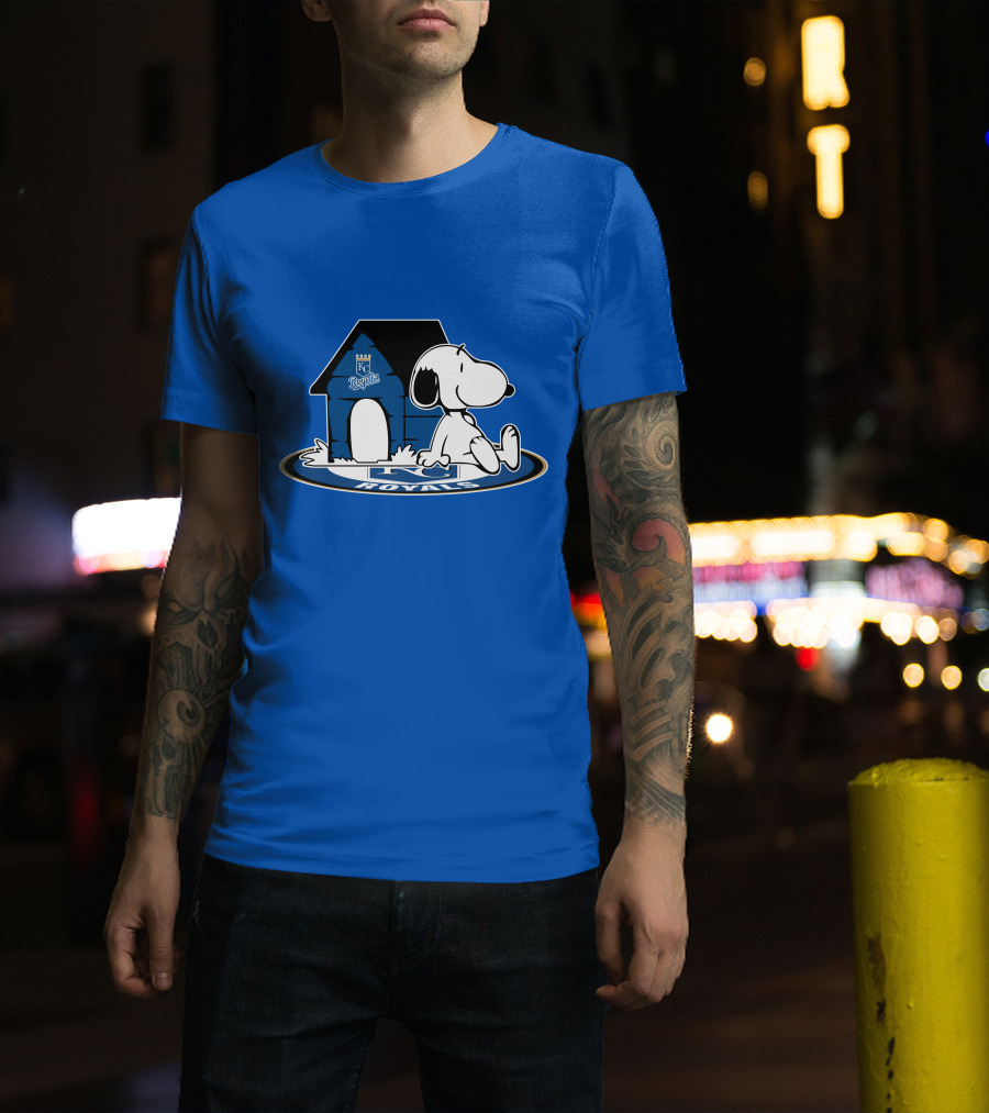 Kansas City Royals Snoopy And Doghouse Fan Now And Forever T-Shirt