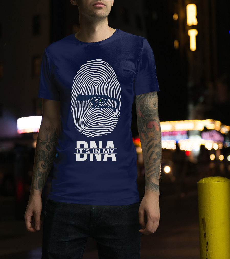 Seattle Seahawks Fingerprint It's In My DNA T-Shirt