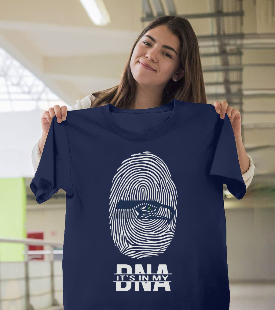 Seattle Seahawks Fingerprint It's In My DNA T-Shirt