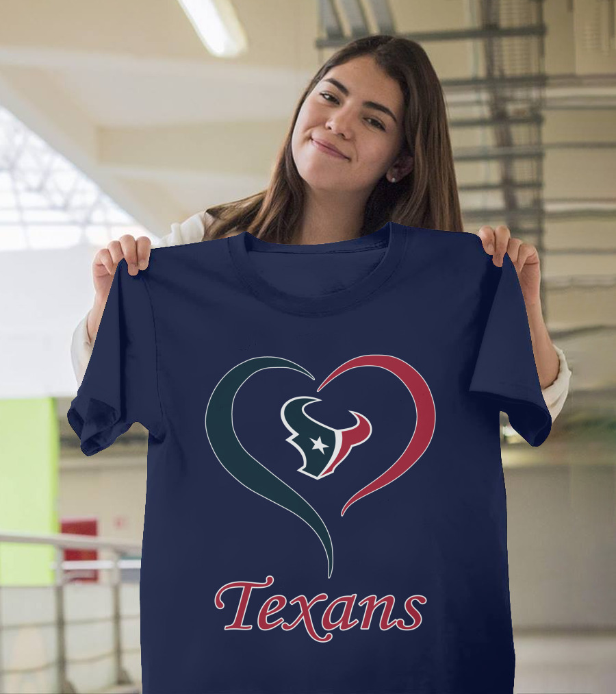 Houston Texans Heart Logo Texans T-Shirt