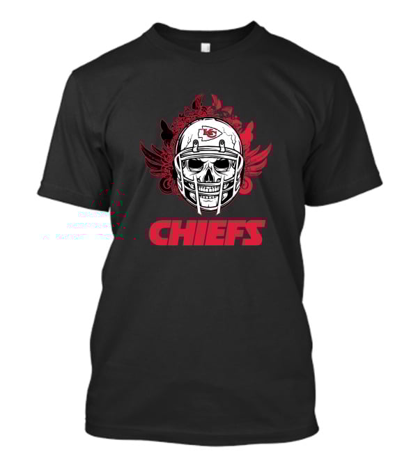 Kansas City Chiefs Skull Helmet T-Shirt