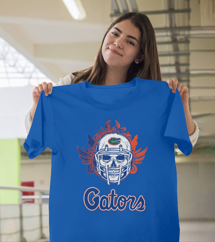 Gators Football Skull With Wings T-Shirt