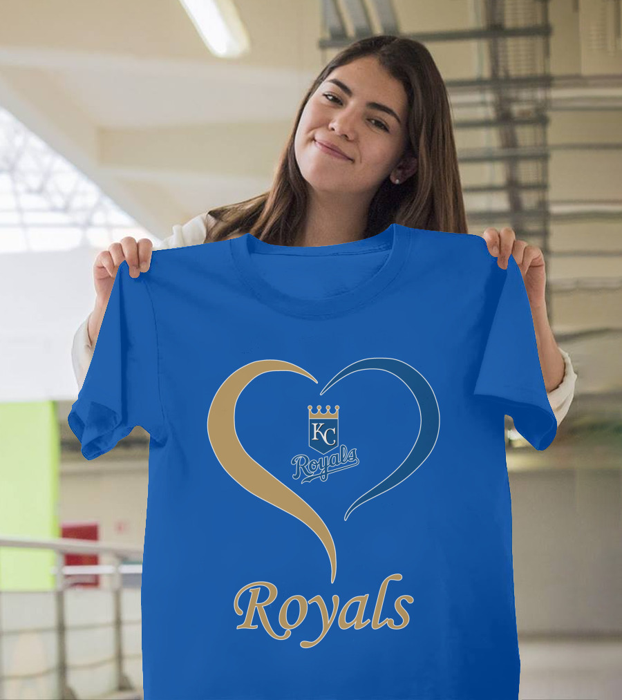 Kansas City Royals Heart Emblem Royals T-Shirt
