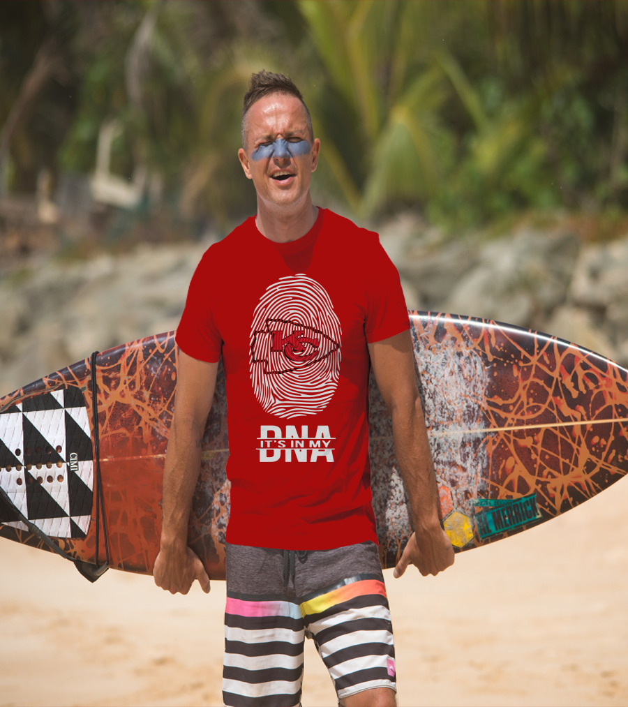 Kansas City Chiefs KC Fingerprint It's In My DNA T-Shirt