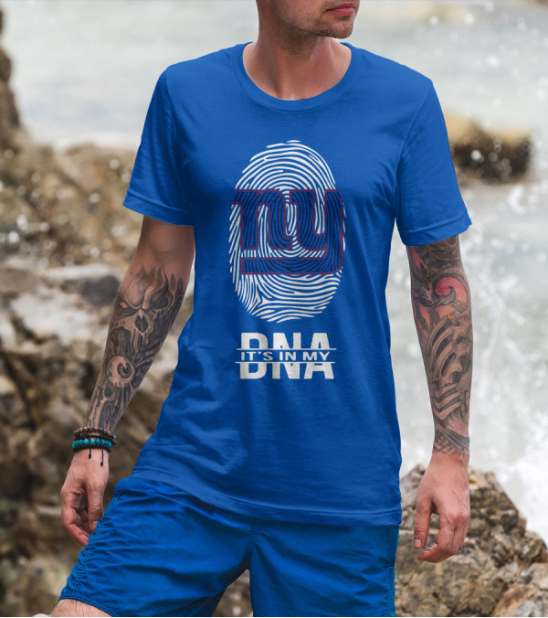 New York Giants Fingerprint Logo It's In My DNA T-Shirt
