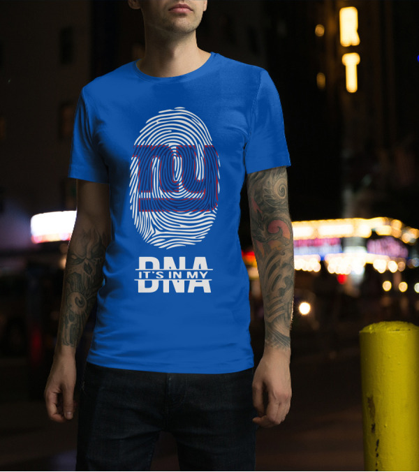 New York Giants Fingerprint Logo It's In My DNA T-Shirt