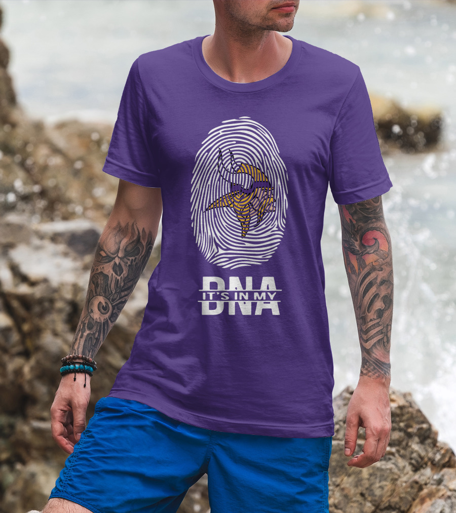 Minnesota Vikings It's In My DNA Fingerprint T-Shirt