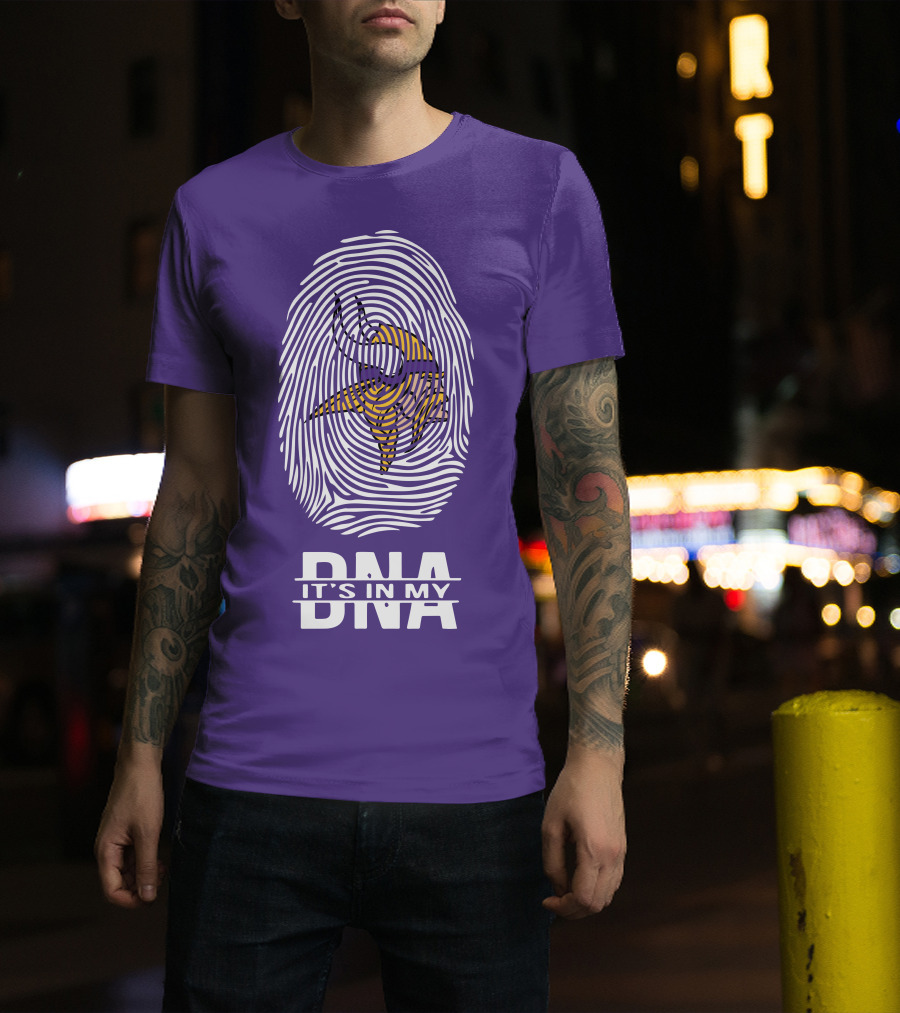 Minnesota Vikings It's In My DNA Fingerprint T-Shirt
