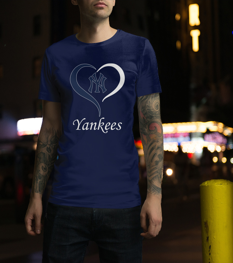 Yankees Heart Logo With NY Yankees Emblem T-Shirt