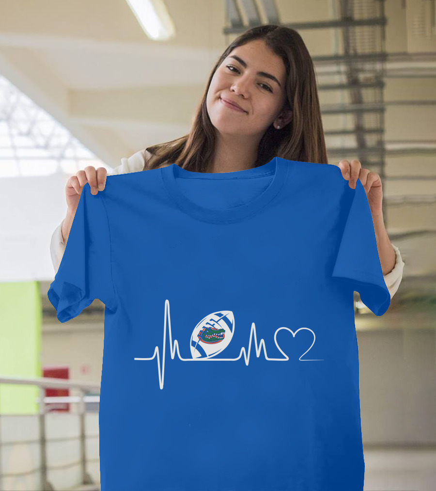 Heartbeat Football Florida Gators T-Shirt
