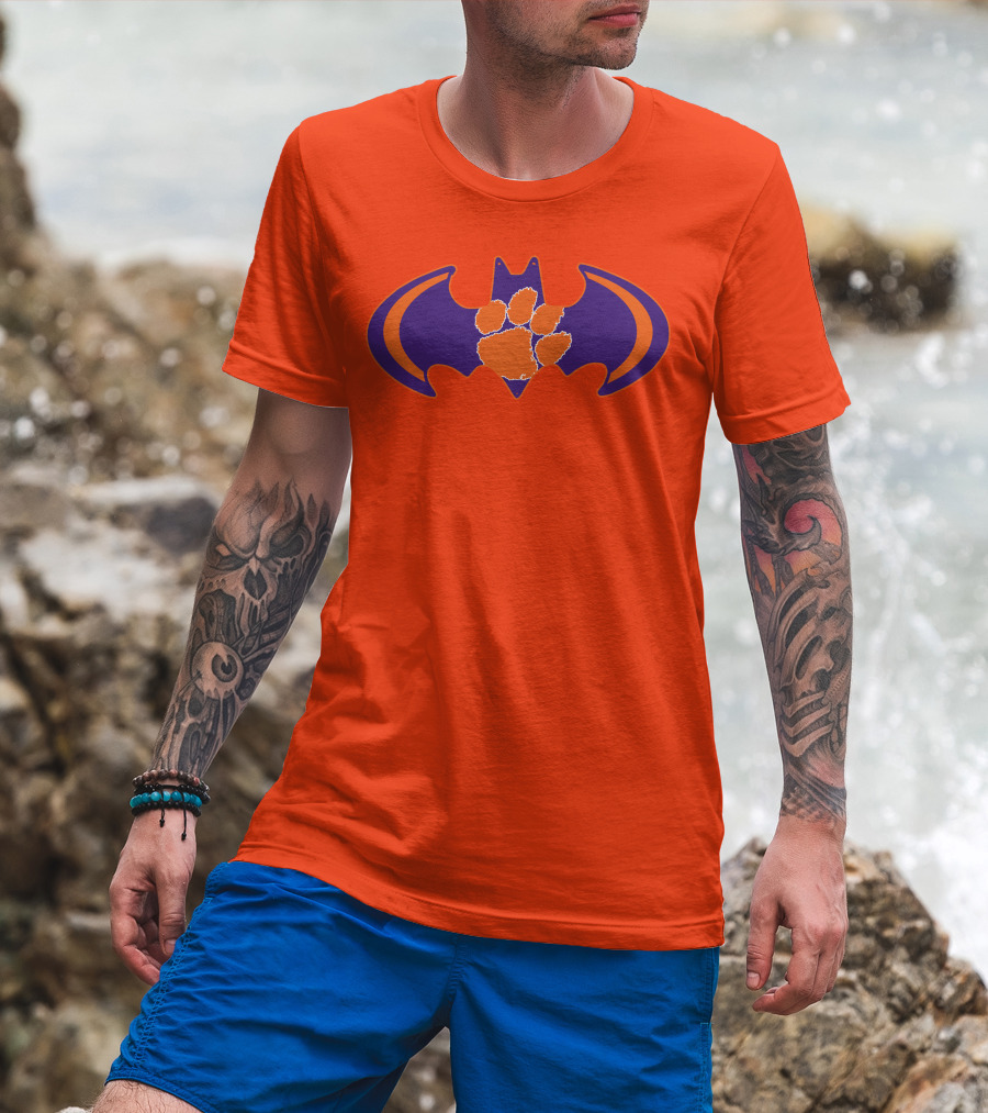 Clemson Tigers Paw Bat T-Shirt