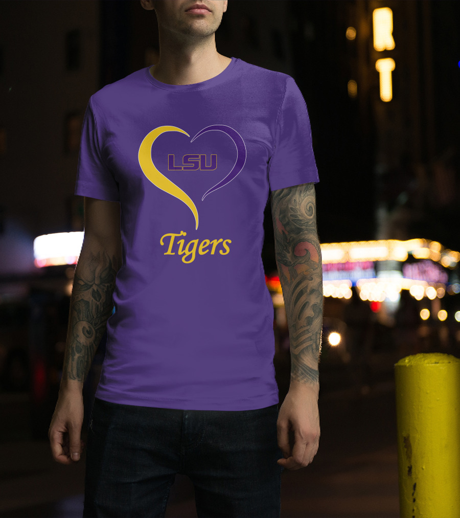 LSU Tigers Heart Symbol Pride T-Shirt