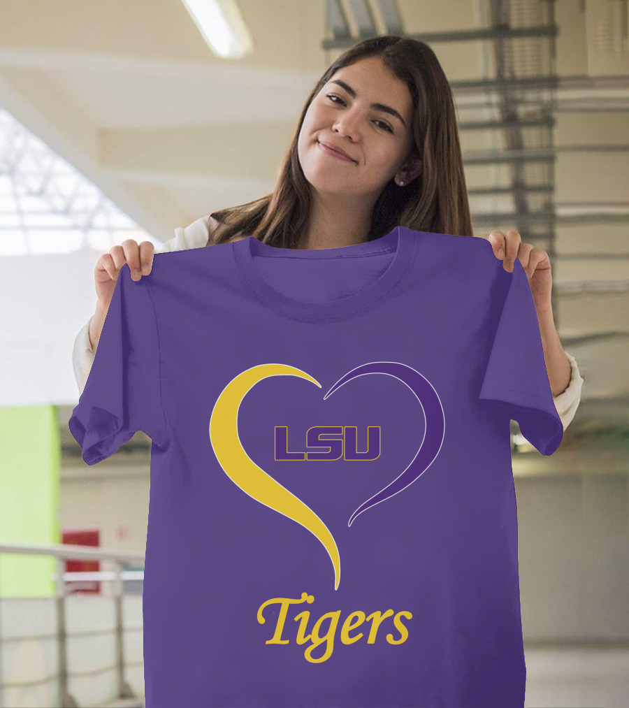 LSU Tigers Heart Symbol Pride T-Shirt