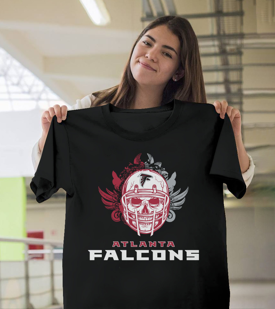 Atlanta Falcons Skull Helmet T-Shirt